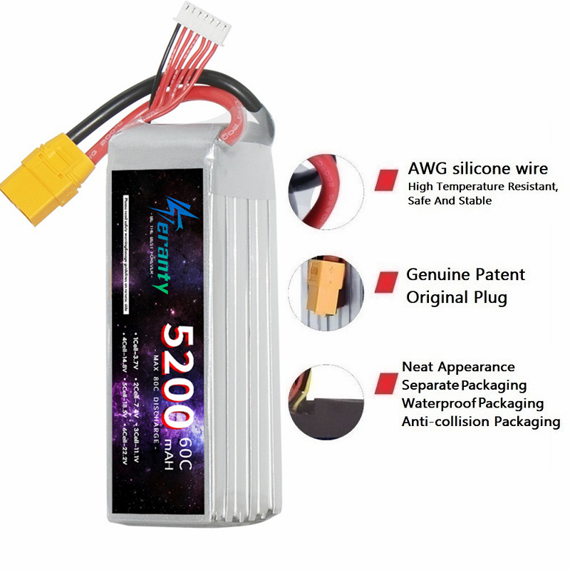 Teranty 6s 5200mah Lipo Batter – Drone Battery 6S Bewertung und Preis
