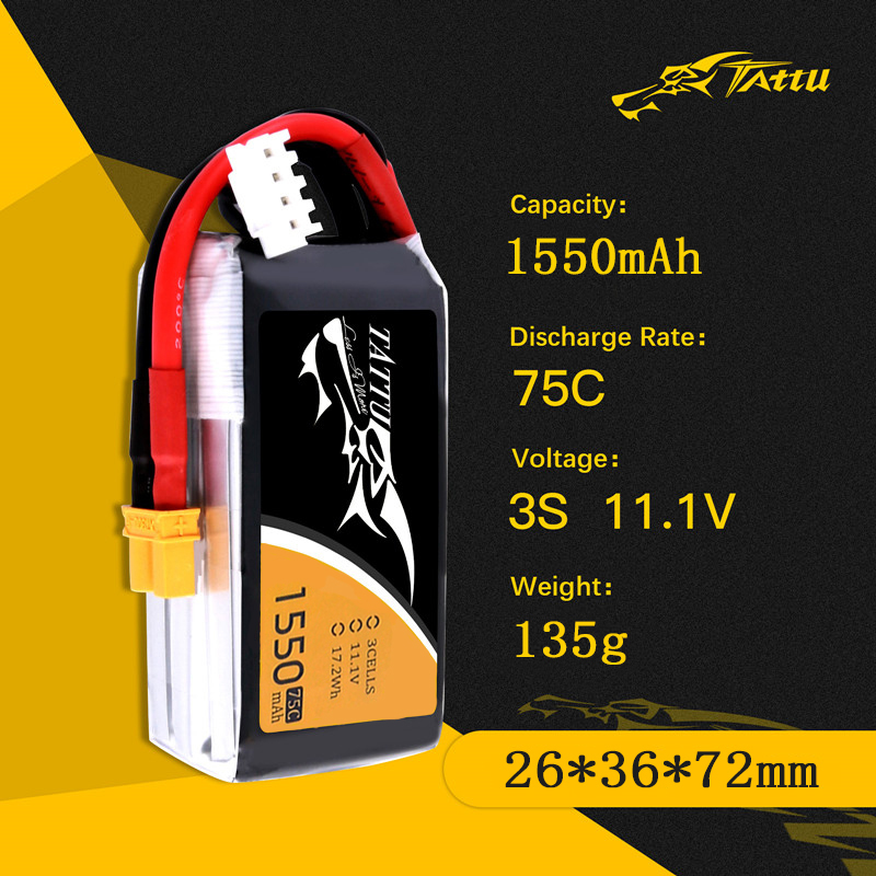 Tattu 3s 11,1 v 1550mah 75c li – Drone Battery 3S Bewertung und Preis